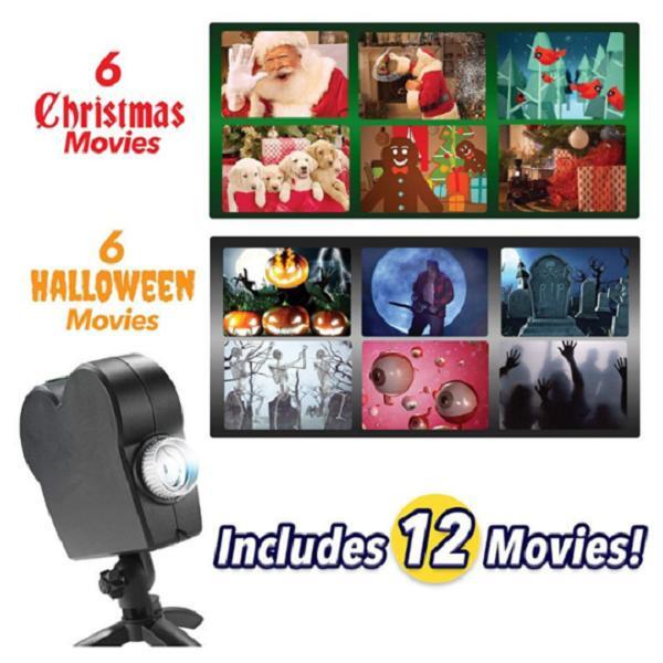 Feestelijke Vensterprojectie Set met Halloween- en Kerstfilms