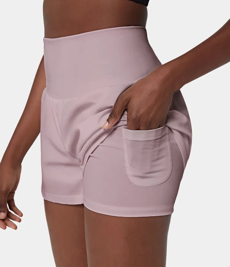 Dames Sportshort met Hoge Taille en Binnenbroek – De Beweegvrije Active Fit