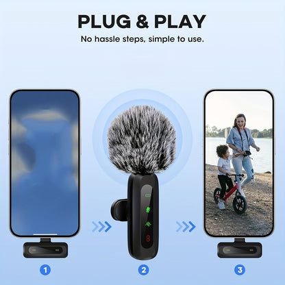 SoundSnap Draadloze Clipmicrofoon – USB-C Microfoon voor Smartphone en Tablet