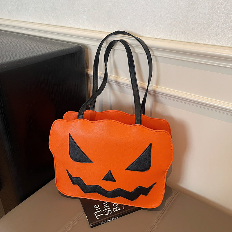 Halloween Messenger Bag – Schoudertas in Zwarte en Oranje Griezelstijl