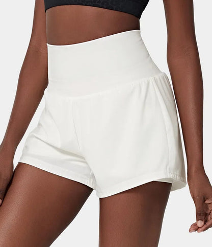 Dames Sportshort met Hoge Taille en Binnenbroek – De Beweegvrije Active Fit