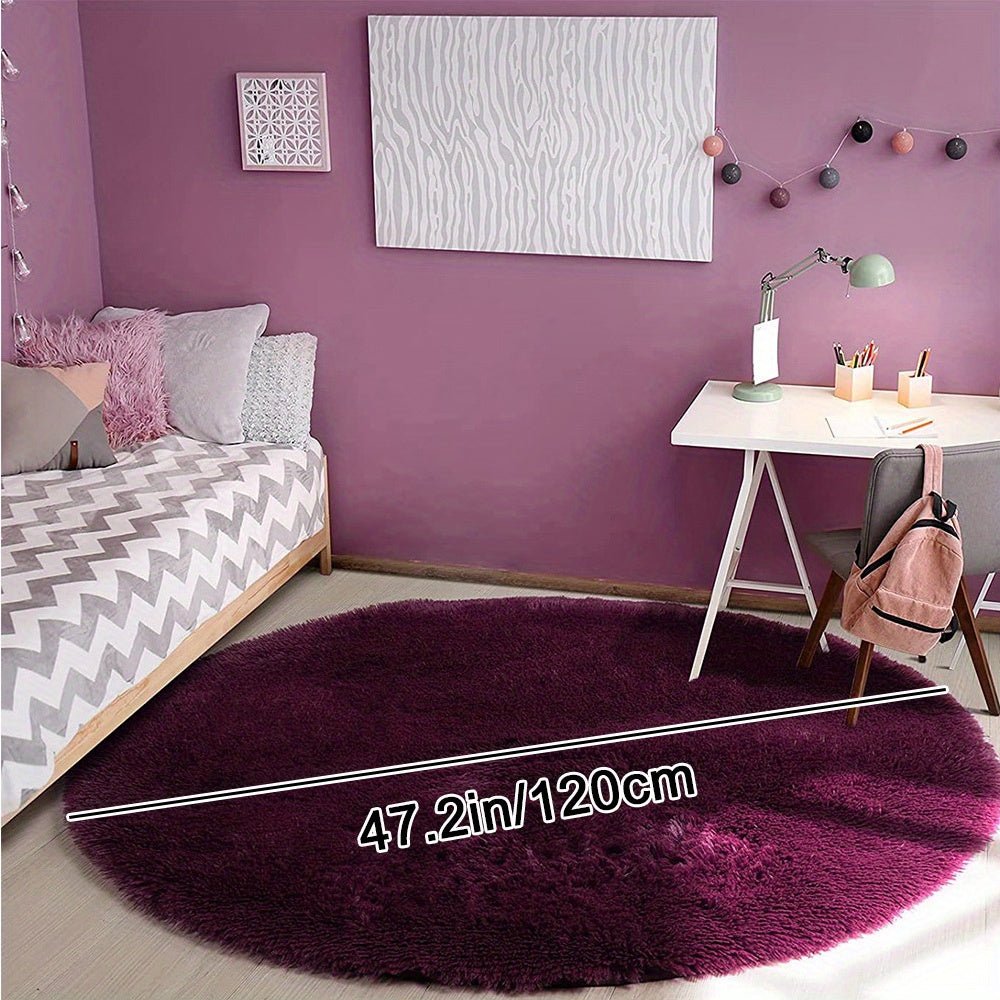 Rond Pluche Vloerkleed - Zacht en Antislip
