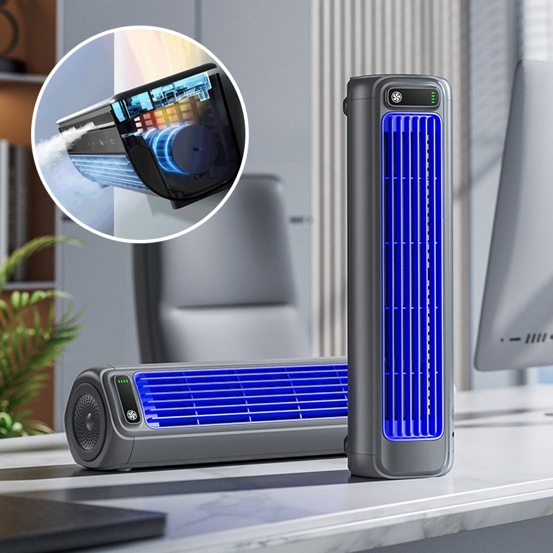 Draagbare Airconditioner 2000mAh - Bladloze Wandventilator