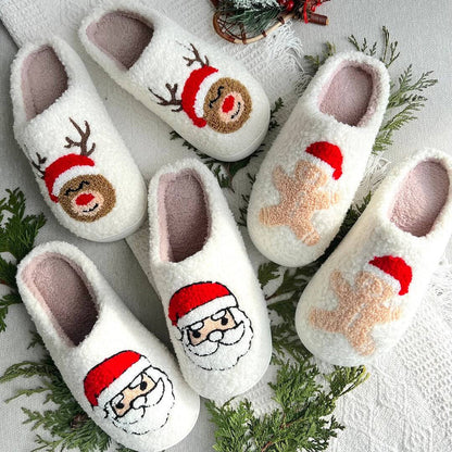SnowJoy Kerstpantoffels – Warme Instappers met Feestelijk Ontwerp & Antislipzool