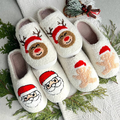 SnowJoy Kerstpantoffels – Warme Instappers met Feestelijk Ontwerp & Antislipzool