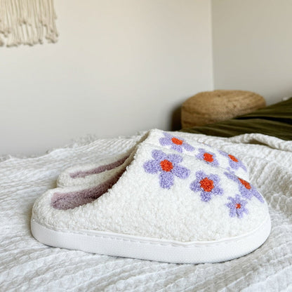BloomStep Pantoffels – Comfortabele Instappers met Bloemenpatroon & Antislipzool
