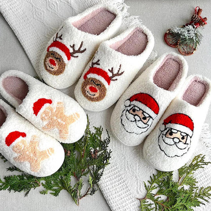 SnowJoy Kerstpantoffels – Warme Instappers met Feestelijk Ontwerp & Antislipzool