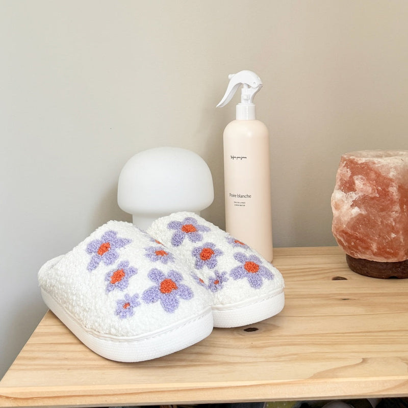 BloomStep Pantoffels – Comfortabele Instappers met Bloemenpatroon & Antislipzool