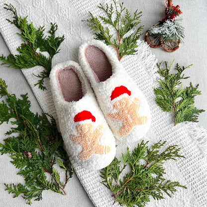 SnowJoy Kerstpantoffels – Warme Instappers met Feestelijk Ontwerp & Antislipzool