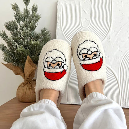 SnowJoy Kerstpantoffels – Warme Instappers met Feestelijk Ontwerp & Antislipzool