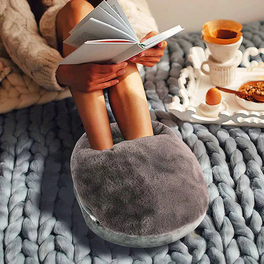 WarmNest XL Elektrische Voetverwarmer – Pluche Comfort & Instelbare Warmte