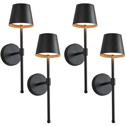 Draadloze Oplaadbare Wandlampen Set 2 Stuks Dimbaar met Afstandsbediening