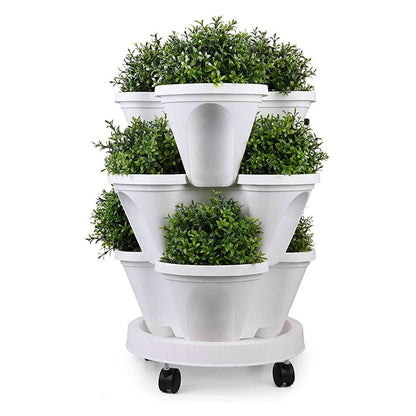 TuinToren VierSeizoenen – Stapelbare Plantenpotten met Slim Bewateringssysteem