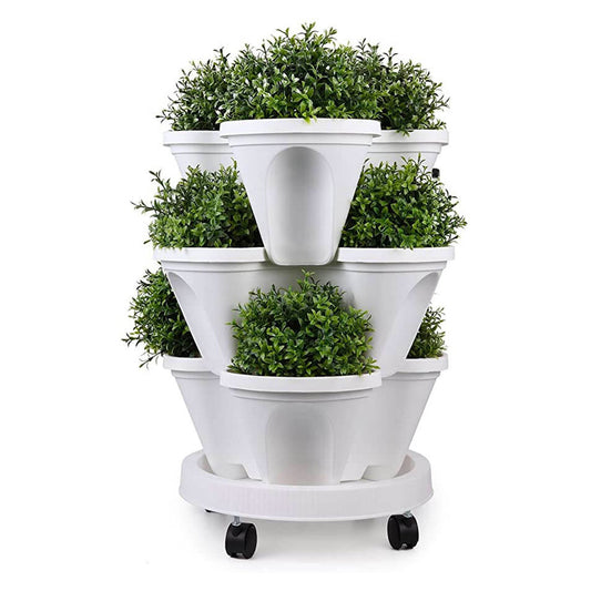 TuinToren VierSeizoenen – Stapelbare Plantenpotten met Slim Bewateringssysteem