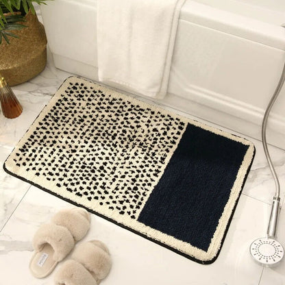 Abstracte antislip badmat met Scandinavisch design