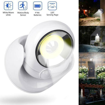 LED Lamp met Bewegingssensor – 450 Lumen – 360° Draaibaar – Draadloos – Binnen & Buiten