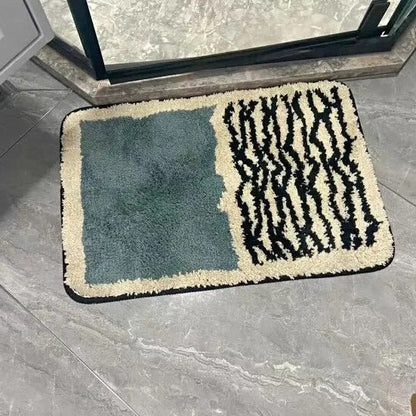 Abstracte antislip badmat met Scandinavisch design