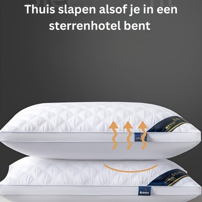 Comfort Set voor Slaap - 2 Hypoallergene 3D Kussens voor een Hotelkwaliteit Slaap