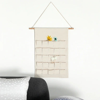 Katoenen Adventskalender met 24 Zakjes – Duurzame & Herbruikbare Kerstdecoratie