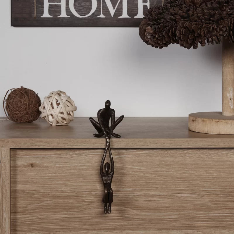 Verbindo Decoratief Beeld Polystone Zwart Modern Sculptuur 20 cm