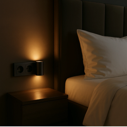 Stopcontact Wandlamp met Dag-Nachtsensor - LED Dimbaar 10W Warm Licht