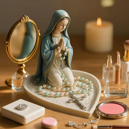 Spirituele Rozenkranshouder Sancta – Elegante Bewaarplaats met Maria-motief