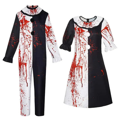 Griezelige Clown Halloween Outfit – Compleet Kostuum voor Mannen en Vrouwen