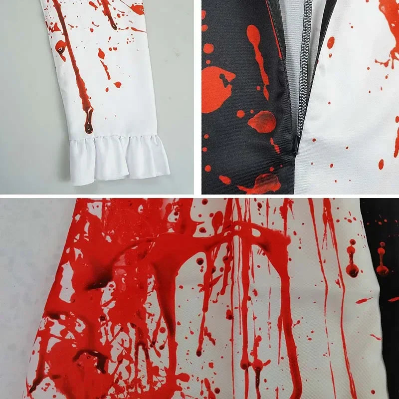 Griezelige Clown Halloween Outfit – Compleet Kostuum voor Mannen en Vrouwen