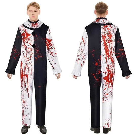 Griezelige Clown Halloween Outfit – Compleet Kostuum voor Mannen en Vrouwen