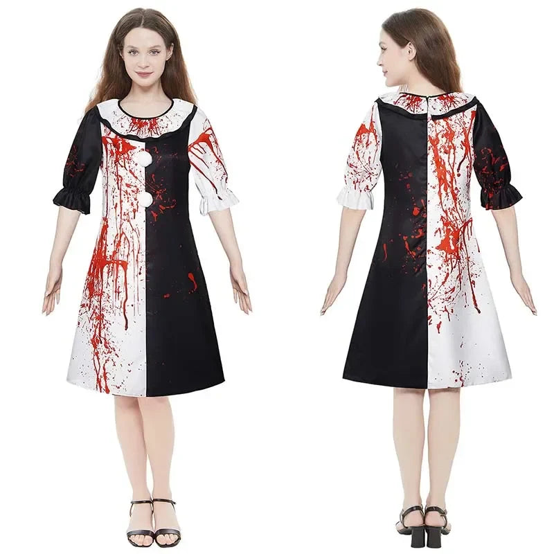 Griezelige Clown Halloween Outfit – Compleet Kostuum voor Mannen en Vrouwen