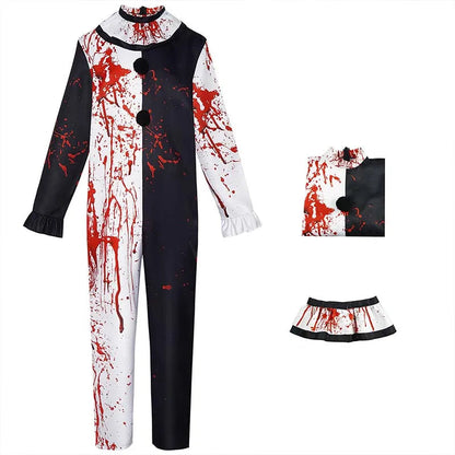 Griezelige Clown Halloween Outfit – Compleet Kostuum voor Mannen en Vrouwen