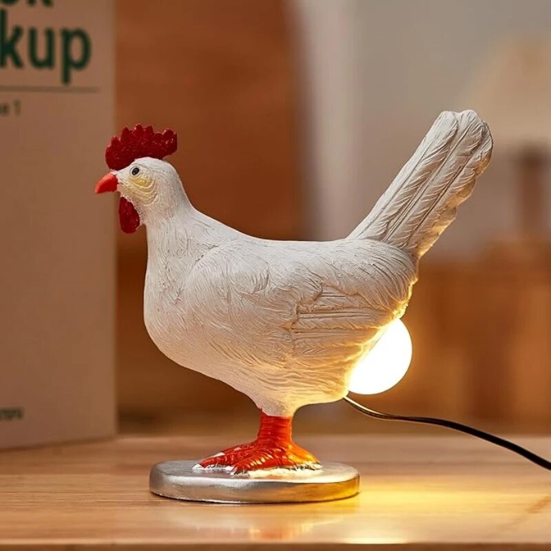Kippen Sfeer Tafellamp - Warm LED Licht voor Gezellige Ambiance