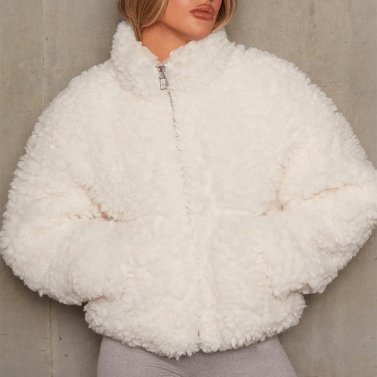 Sherpa Fleecejas CozyShield – Warme Unisex Jas met Hoge Kraag en Zakken