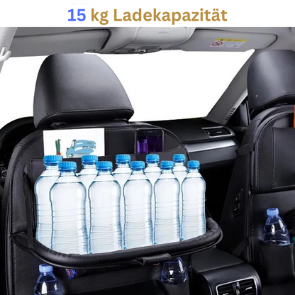 Autostoel-organizer met uitklapbaar werkblad – opbergruimte en tafelblad