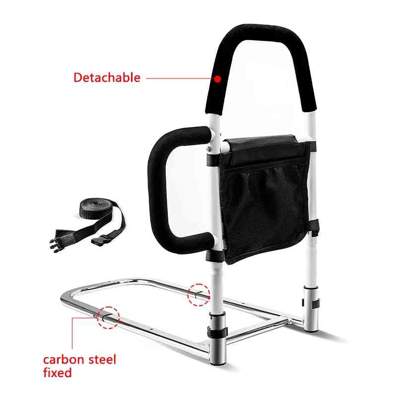 BedGrip Duo – Verstelbare bedzijsteunen voor ouderen met antislip en opbergvak