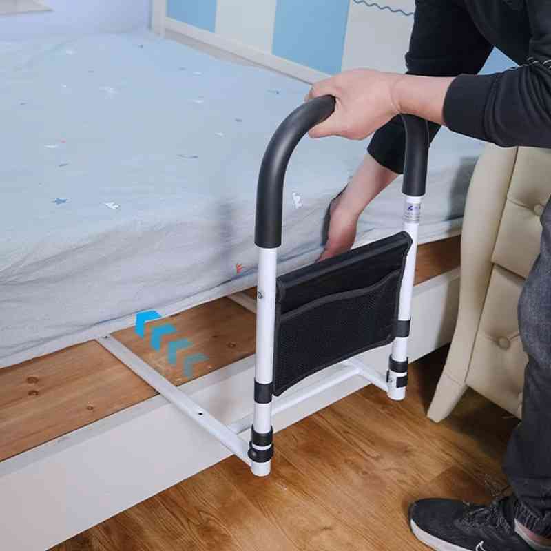 BedGrip Duo – Verstelbare bedzijsteunen voor ouderen met antislip en opbergvak
