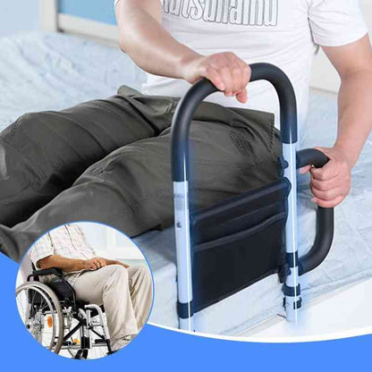 BedGrip Duo – Verstelbare bedzijsteunen voor ouderen met antislip en opbergvak