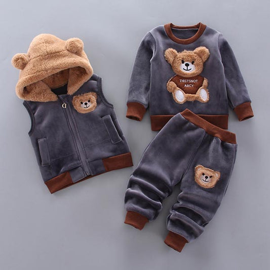KleintjeKnuffel Set – 3-delige Baby- en Peuterset met Berenmotief