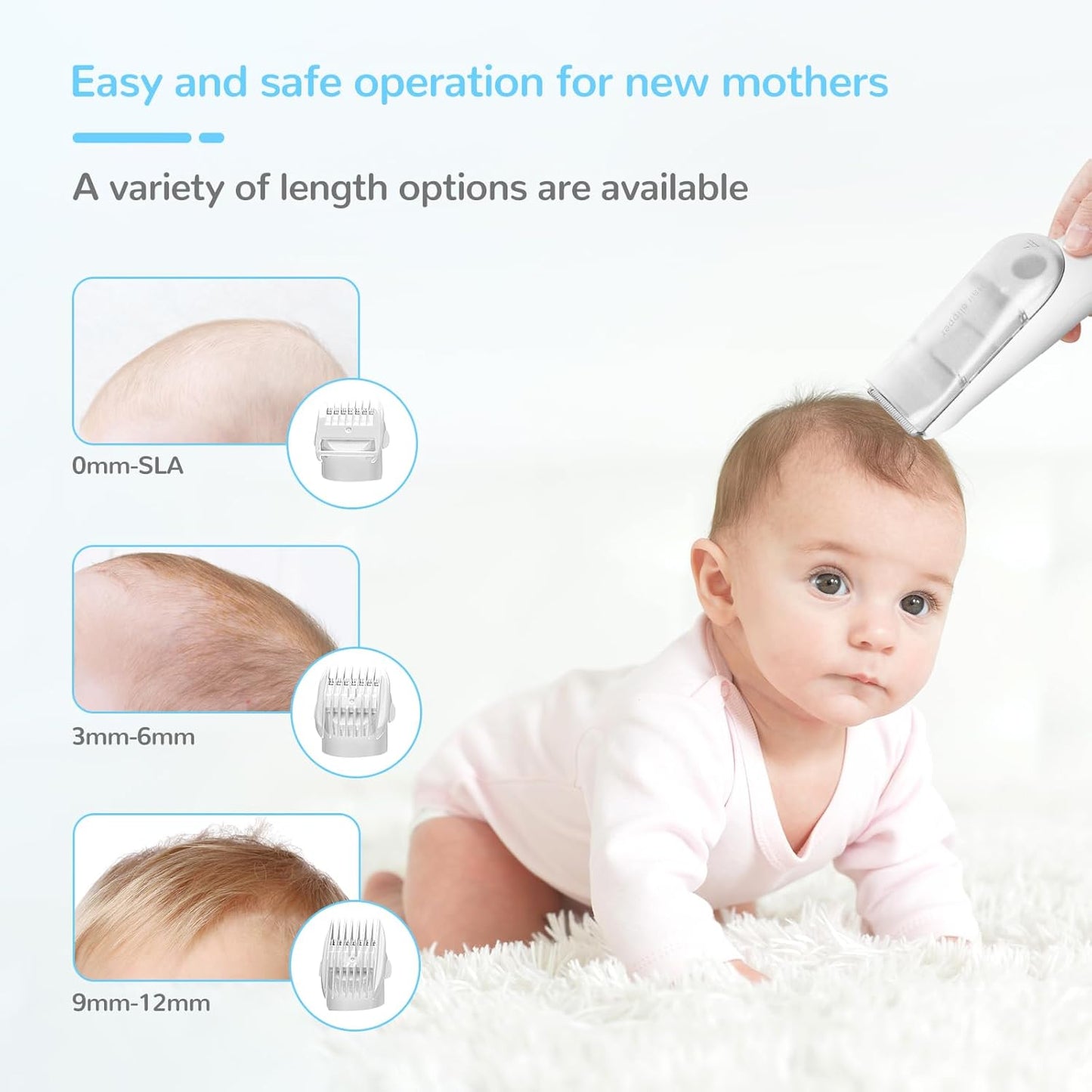 Baby Tondeuse met Opbergdoos | Waterdichte Oplaadbare Snoerloze Tondeuse met Stofzuiger die Geknipt Haar Automatisch Opzuigt