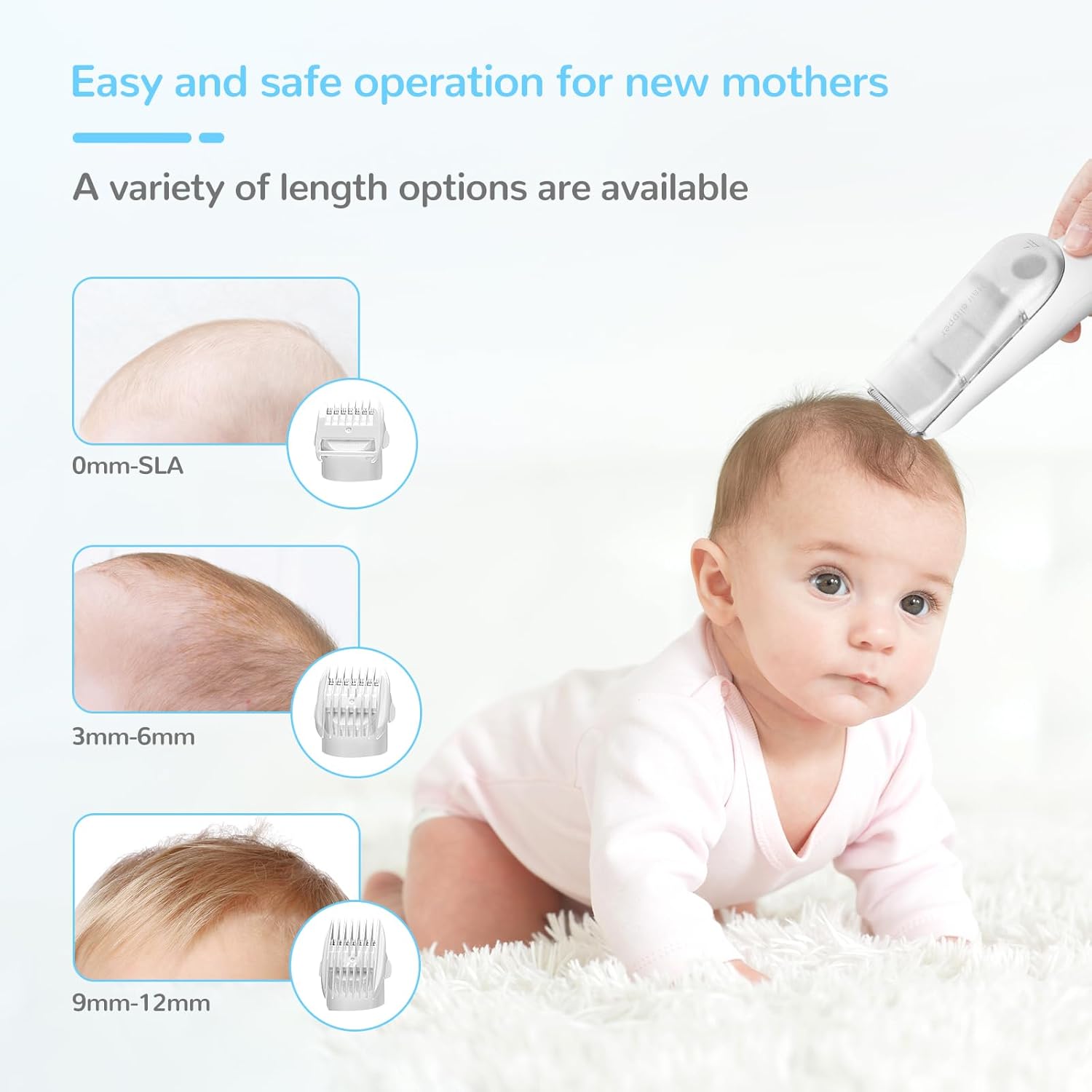 Baby Tondeuse met Opbergdoos | Waterdichte Oplaadbare Snoerloze Tondeuse met Stofzuiger die Geknipt Haar Automatisch Opzuigt