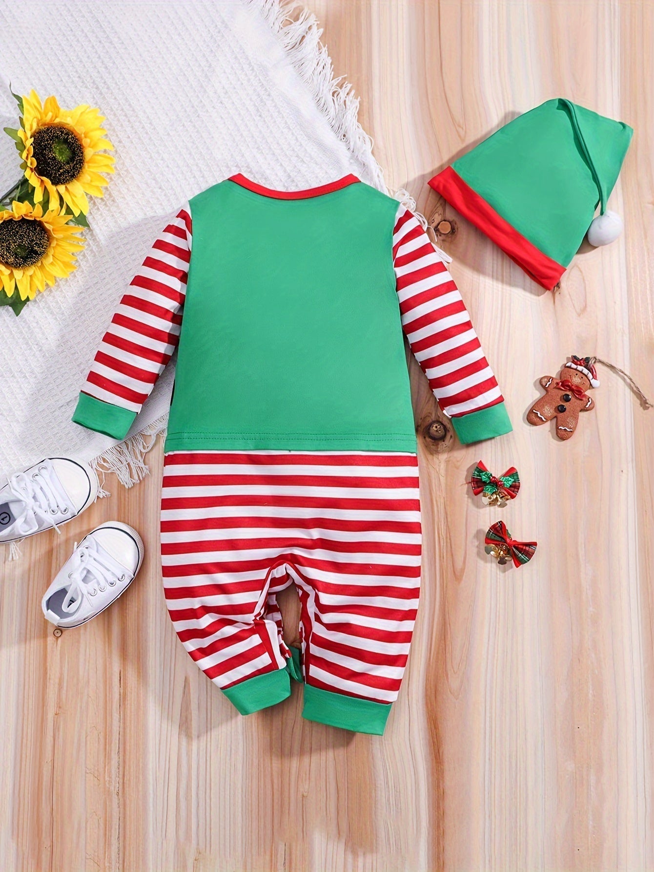 BabyElf Halloween Slaapoutfit – Warme Romper met Elf Ontwerp (0–3 jaar)