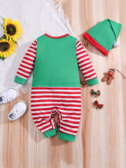 BabyElf Halloween Slaapoutfit – Warme Romper met Elf Ontwerp (0–3 jaar)