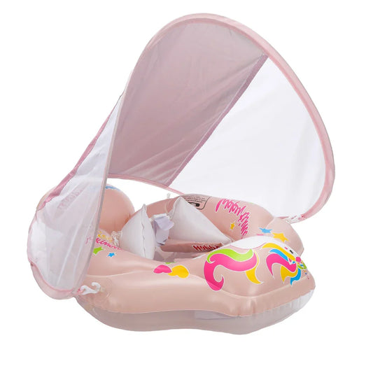 Opblaasbare Baby Zwemring met Zonnescherm - Veilig en Comfortabel
