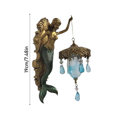 Elegante Barok Zeemeermin Wandlamp – Artistieke Maritieme Wandverlichting voor Sfeervolle Ruimtes