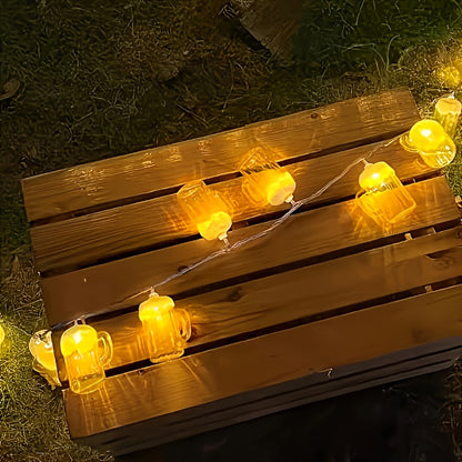 Bierpul Lichterketting Warmwit – 20 LED-lampjes, Batterijgevoed