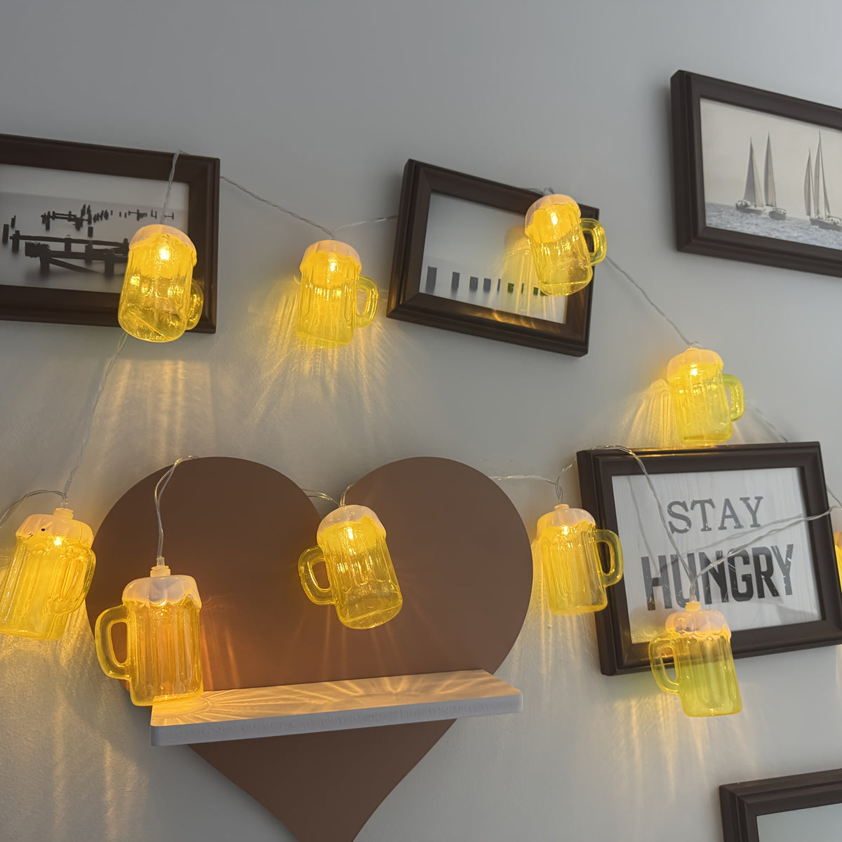 Bierpul Lichterketting Warmwit – 20 LED-lampjes, Batterijgevoed