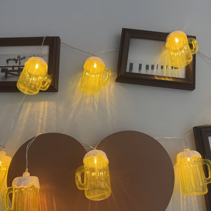 Bierpul Lichterketting Warmwit – 20 LED-lampjes, Batterijgevoed