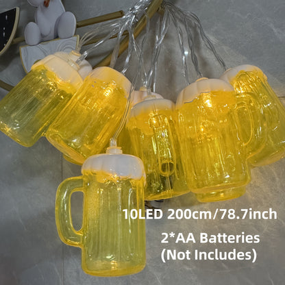 Bierpul Lichterketting Warmwit – 20 LED-lampjes, Batterijgevoed