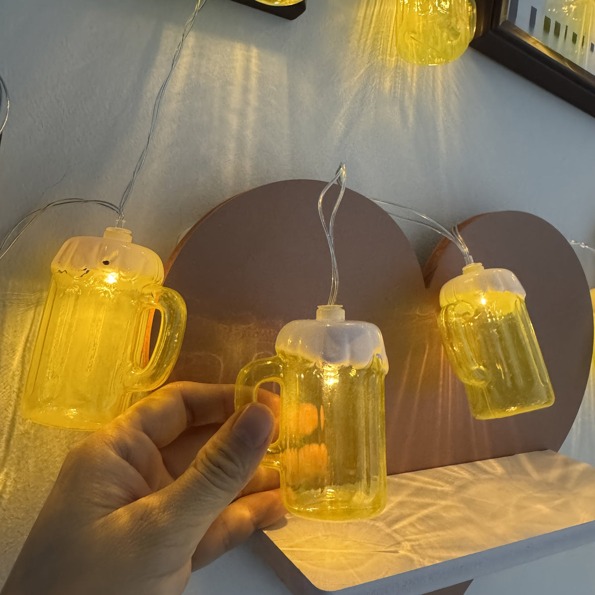 Bierpul Lichterketting Warmwit – 20 LED-lampjes, Batterijgevoed