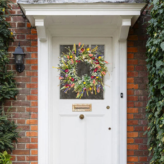 Bloomora – Luxe Handgemaakte Bloemenkrans voor Deur of Muurdecoratie
